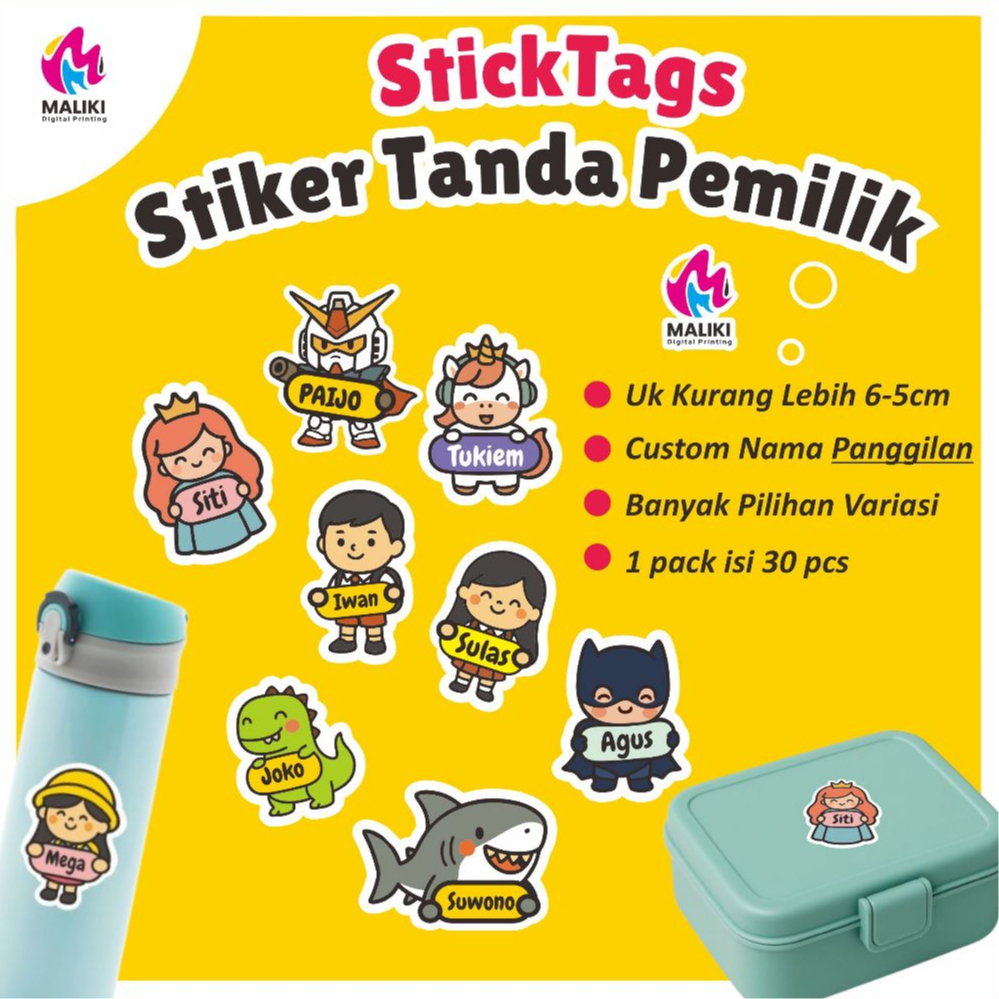

StickTags / Stiker Penanda Pemilik Barang Anak