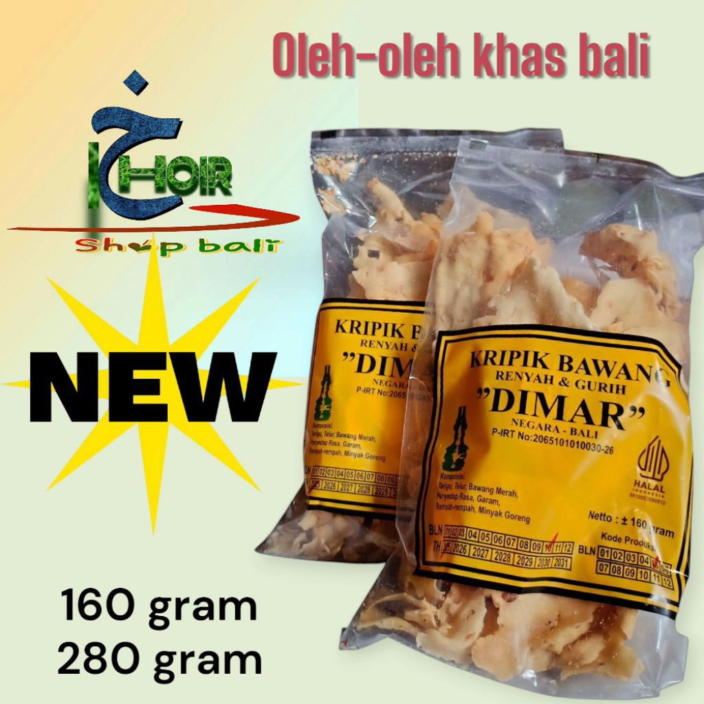 

KERIPIK BAWANG DIMAR KHAS NEGARA BALI 160 GRAM