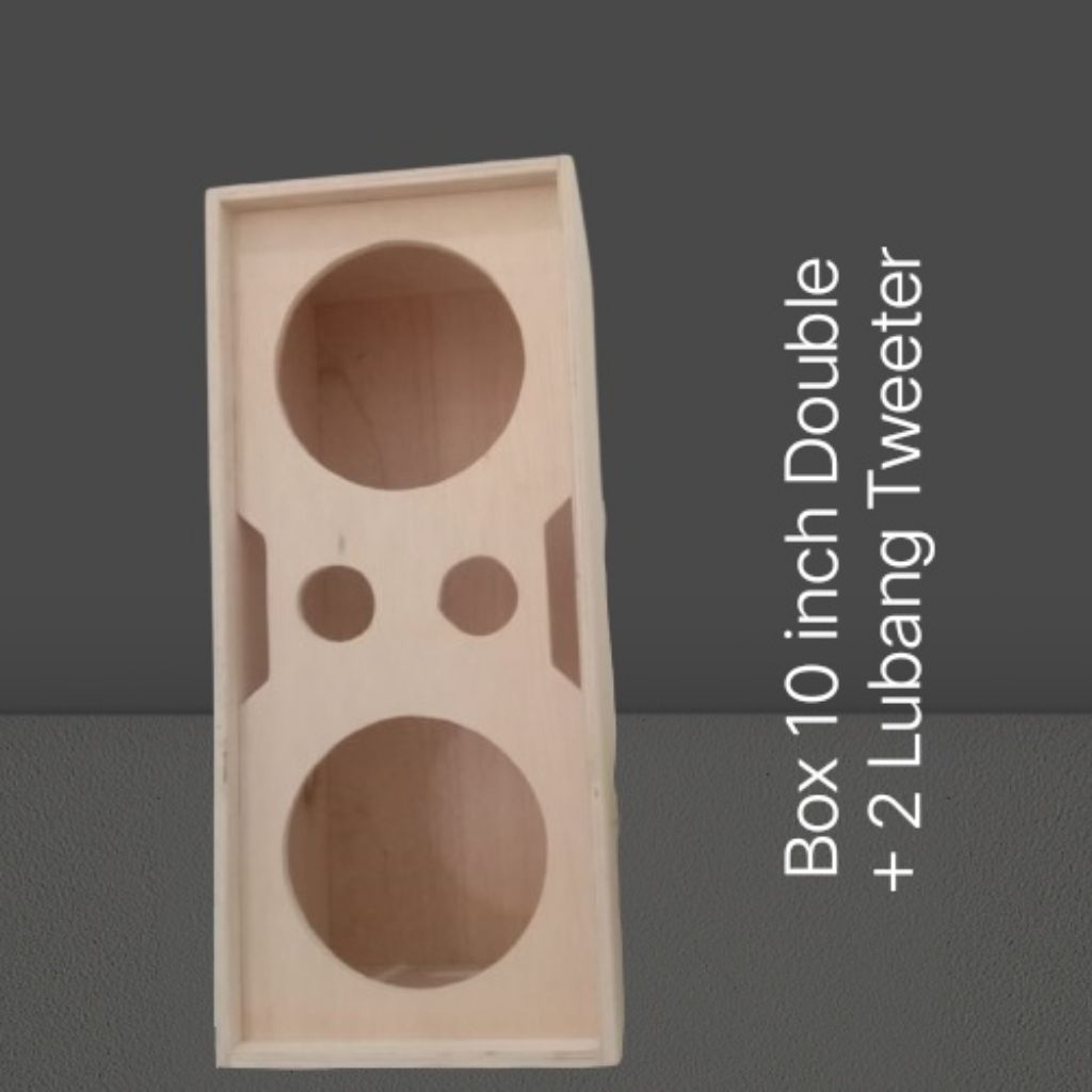 Box Speaker 10 inch Double + 2 Lubang Tweeter