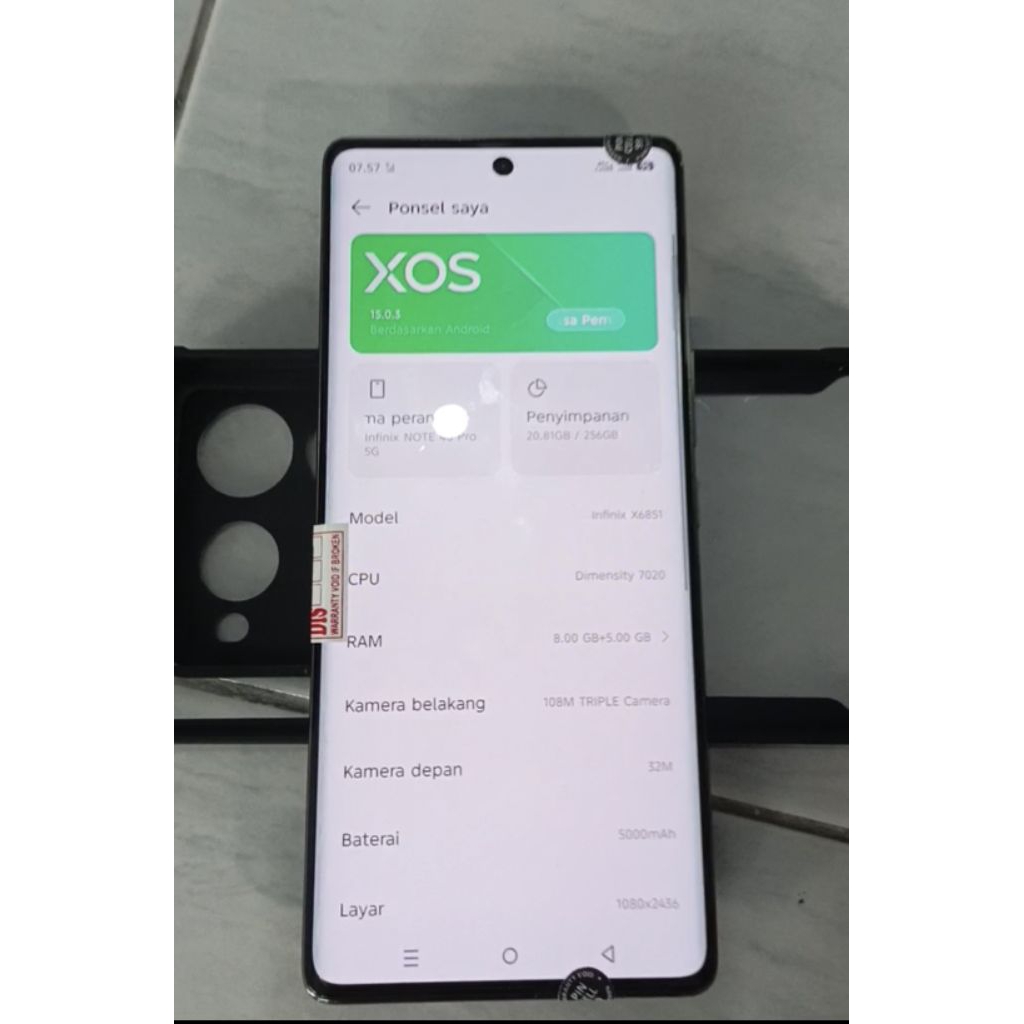 lcd infinix note 40 pro 5g x6851