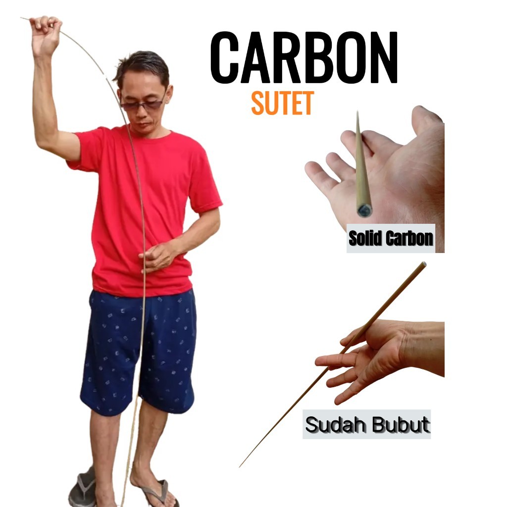 Carbon Sutet Sudah Bubut Bahan Joran Custom Carbon Solid