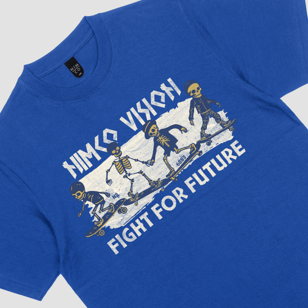 Kaos Nimco Vision 6883 N2 White Tshirt - Kaos pria distro original 100%