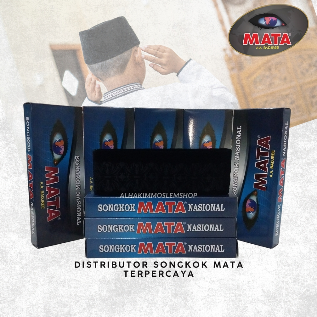 Peci Songkok Hitam MATA EMBOS LASER Songkok Nasional Motif