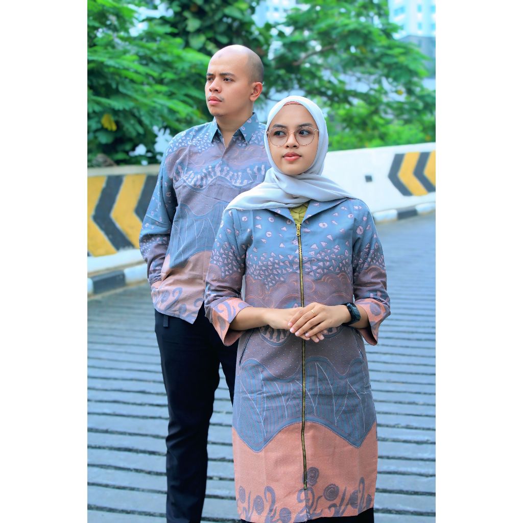 URSULA BATIK - BATIK COUPLE KEKINIAN (CAP SOLO) Bahan Doby Berkualitas