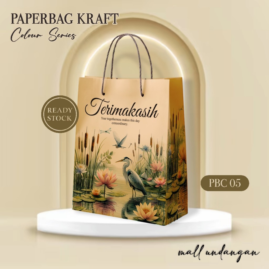 

(12 PCS) PAPER BAG MOTIF WARNA PAKET LUSINAN - TAS SOUVENIR PERNIKAHAN COLOUR READY STOCK PBC 05