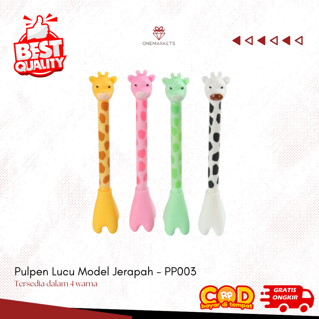 

Pulpen Lucu Imut / Pulpen Giraffe / Kado Pulpen Unik / Hadiah Ulangtahun Anak Unik / Perlengkapan Alat Tulis Sekolah - PP003