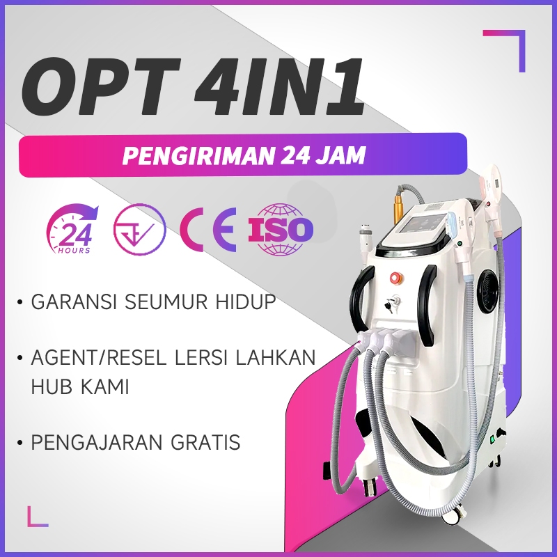 4in1 Laser Picosecond Salon kecantikan Multifungsi IPL Laser hair removal OPT SHR IPL + laser picose