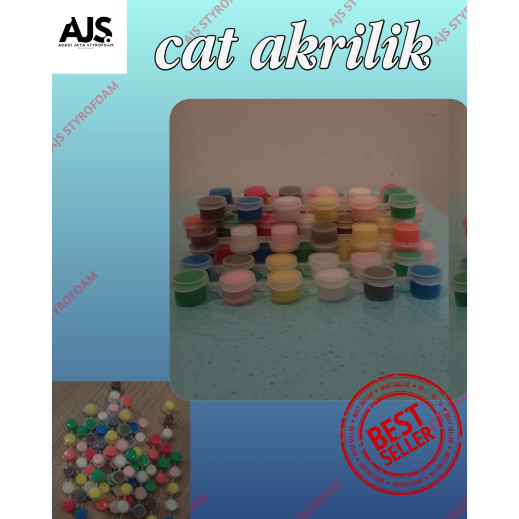 

Termurah!!!! Cat akrilik/cat lukis + kuas Harga Promo!!!!