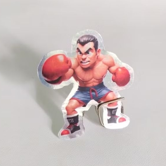 

Sticker hologram Petinju Lucu Mini Boxer Untuk hp laptop motor helm