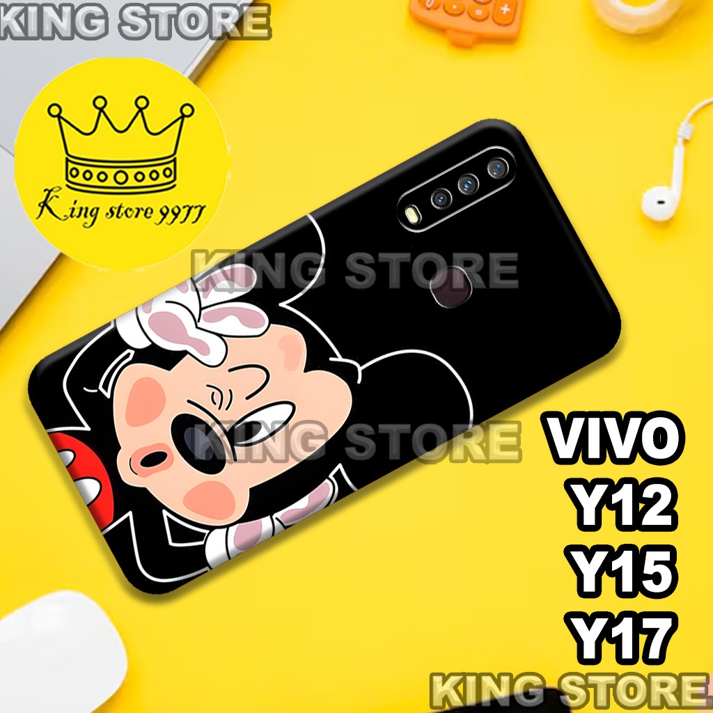 (KS3)  Softcase karet untuk VIVO Y12 - Y15 - Y17 Motif gambar karakter Lucu/casing VIVO Y12 - Y15 - 