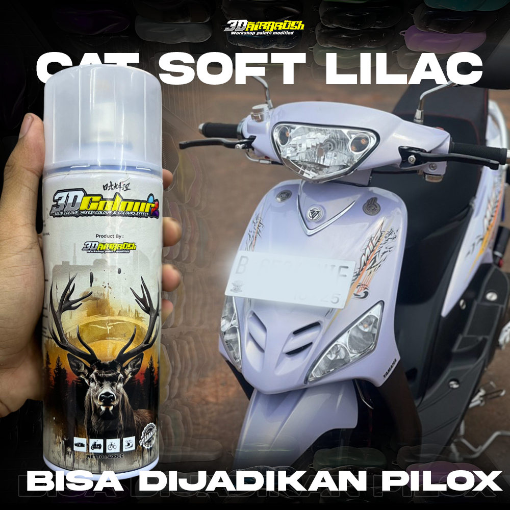 (BISA DIJADIKAN PILOX) CAT SOFT LILAC / CAT UNGU MUDA METALIC BAHAN PU