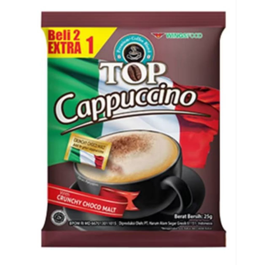 

TOP CAPPUCINO EXTRA 1 Renteng isi 15 Sachet