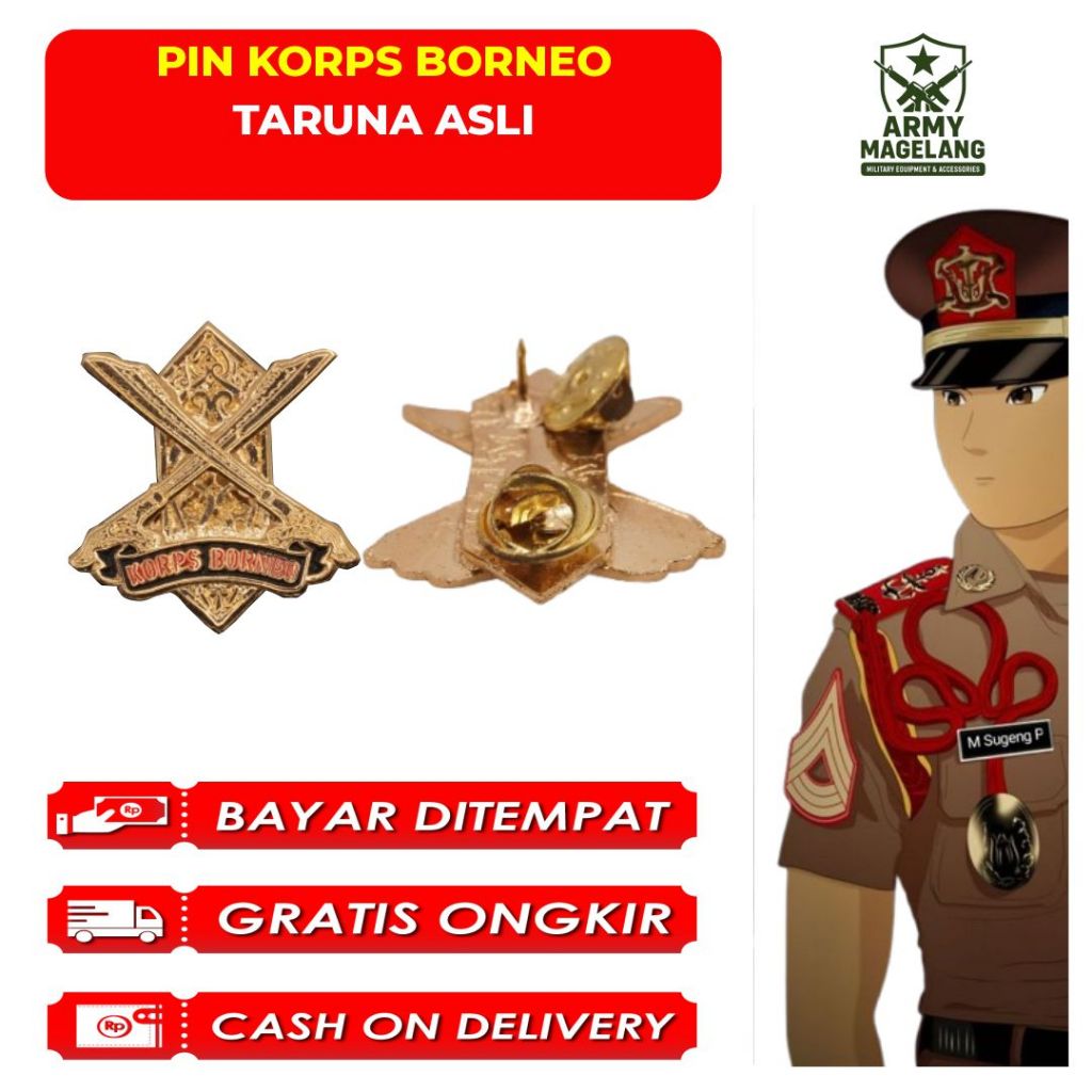PIN PDH KORPS BORNEO TARUNA AKMIL ASLI