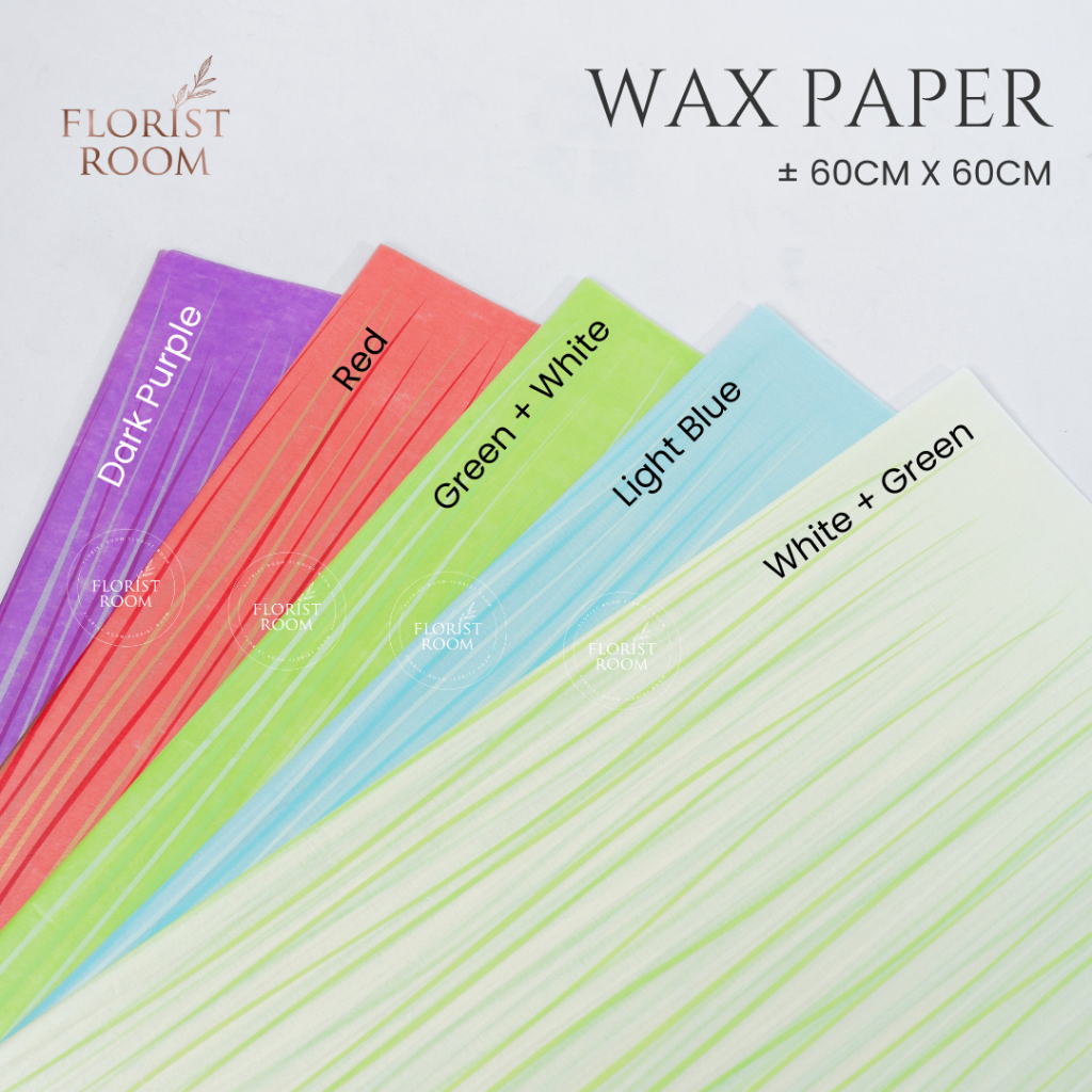 

Florist Room Wax Paper ±60cm x 60cm -wrapping - bungkus bunga