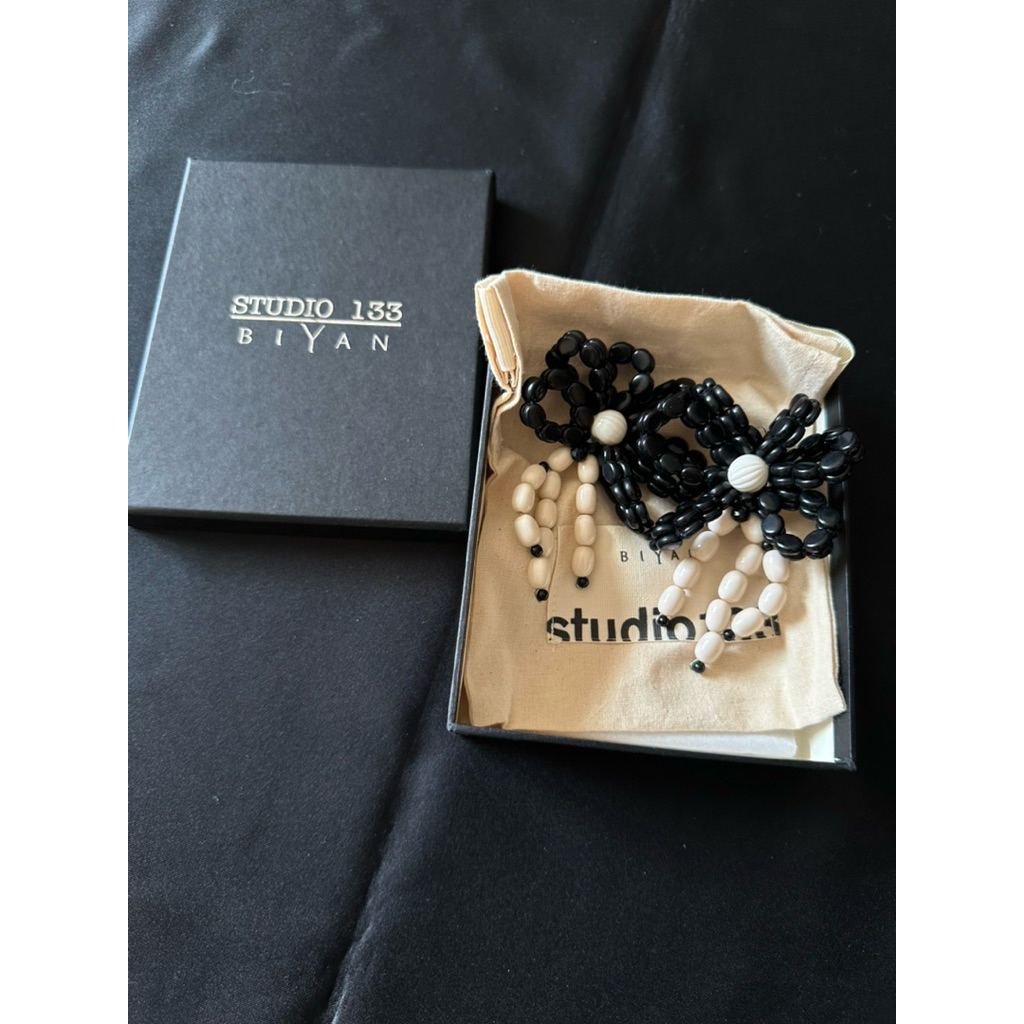 Studio 133 Biyan Black & White Flower Earrings