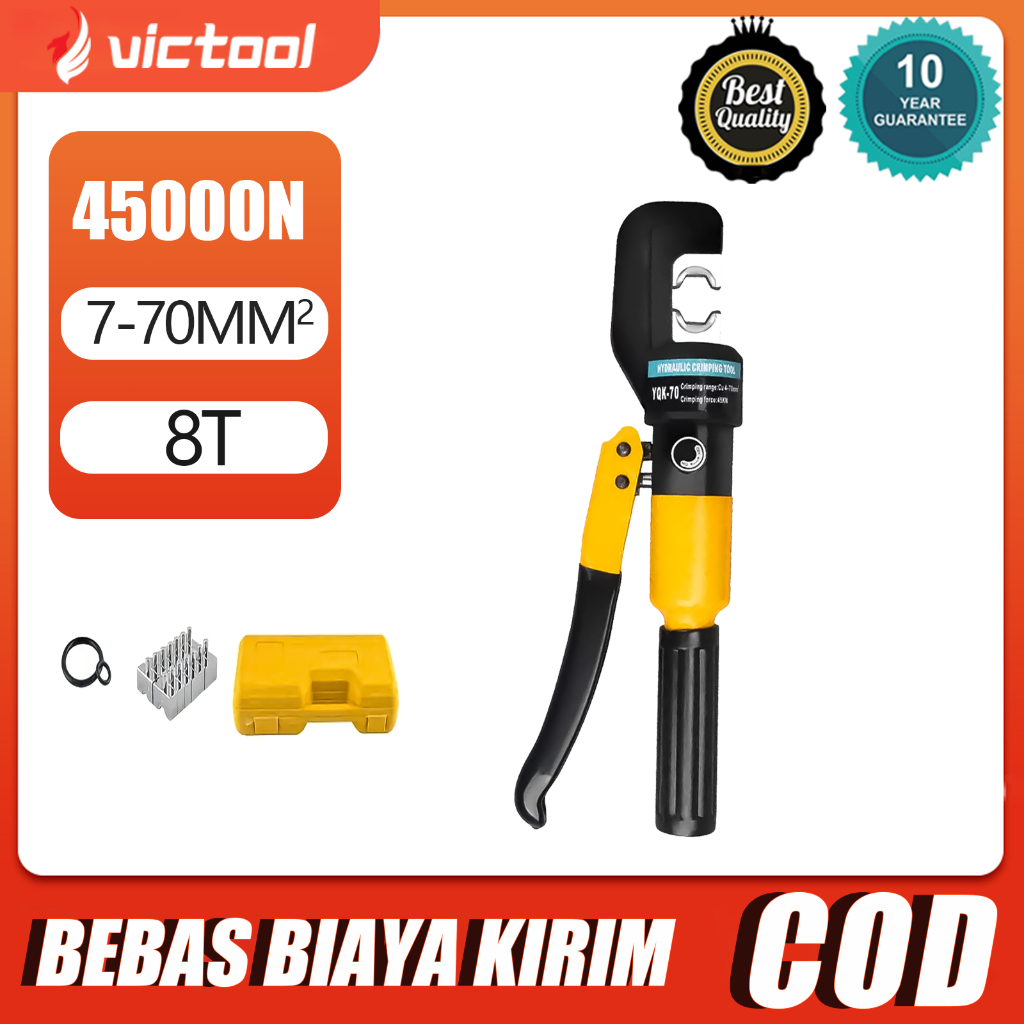 Victool YQK-70 tang hidrolik manual tang crimping hidrolik tang crimping dinamis tang crimping kabel