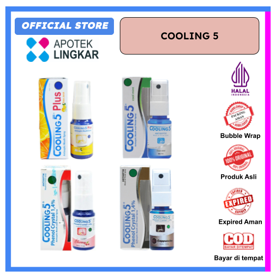 COOLING 5 SPRAY SARIAWAN, SAKIT TENGGOROKAN DAN SAKIT GIGI