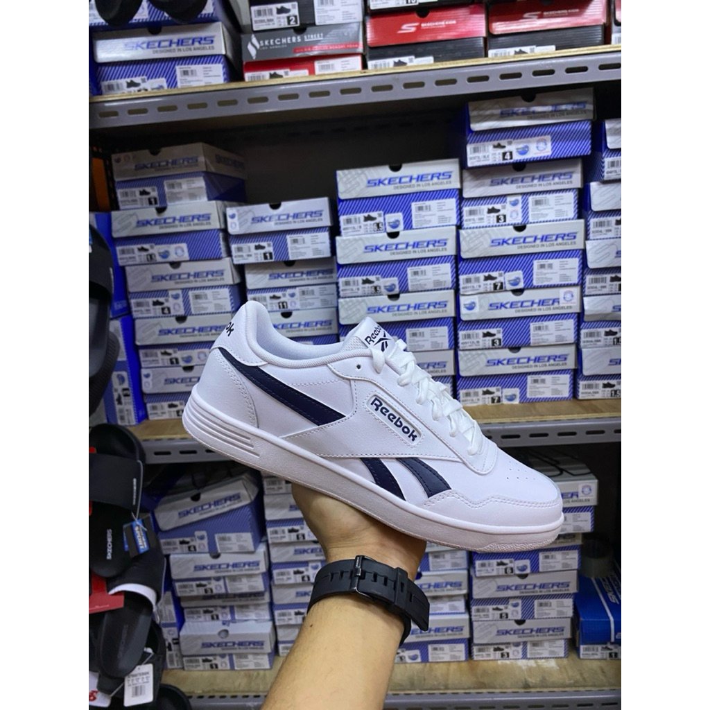 sneakers pria sepatu Reebok original / Reebok Court advance mens sneakers shoes -white