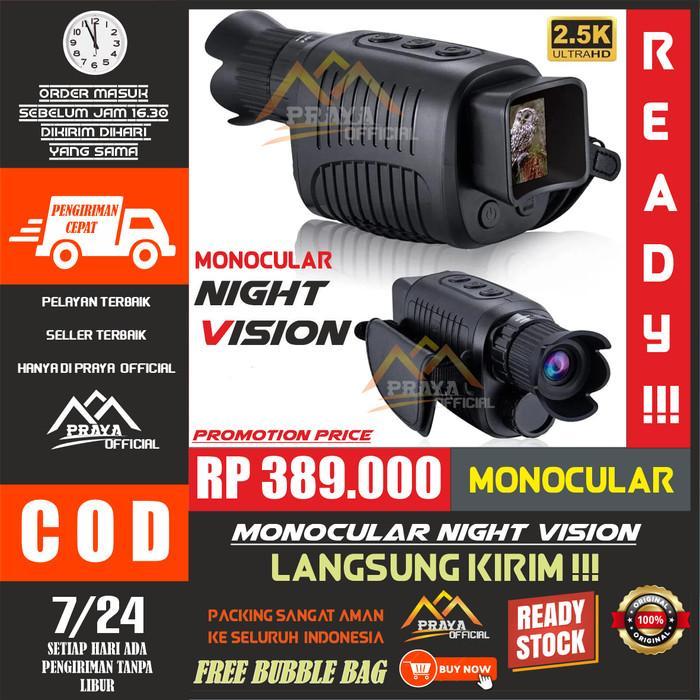 NIGHT VISION VERSI TERBARU 2.5K QHD TELESKOP TEROPONG MODE MALAM BERBURU HUNTING REKAM RECORD IR INF