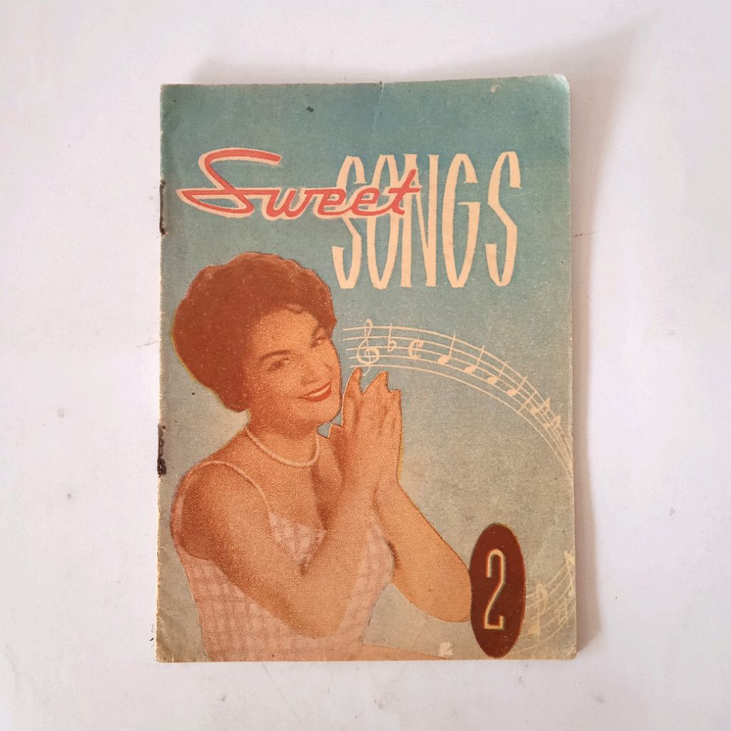 Antik Buku Musik Lagu Lama Sweet Song No.2  Th.1950an Utuh Komplit Layak Koleksi