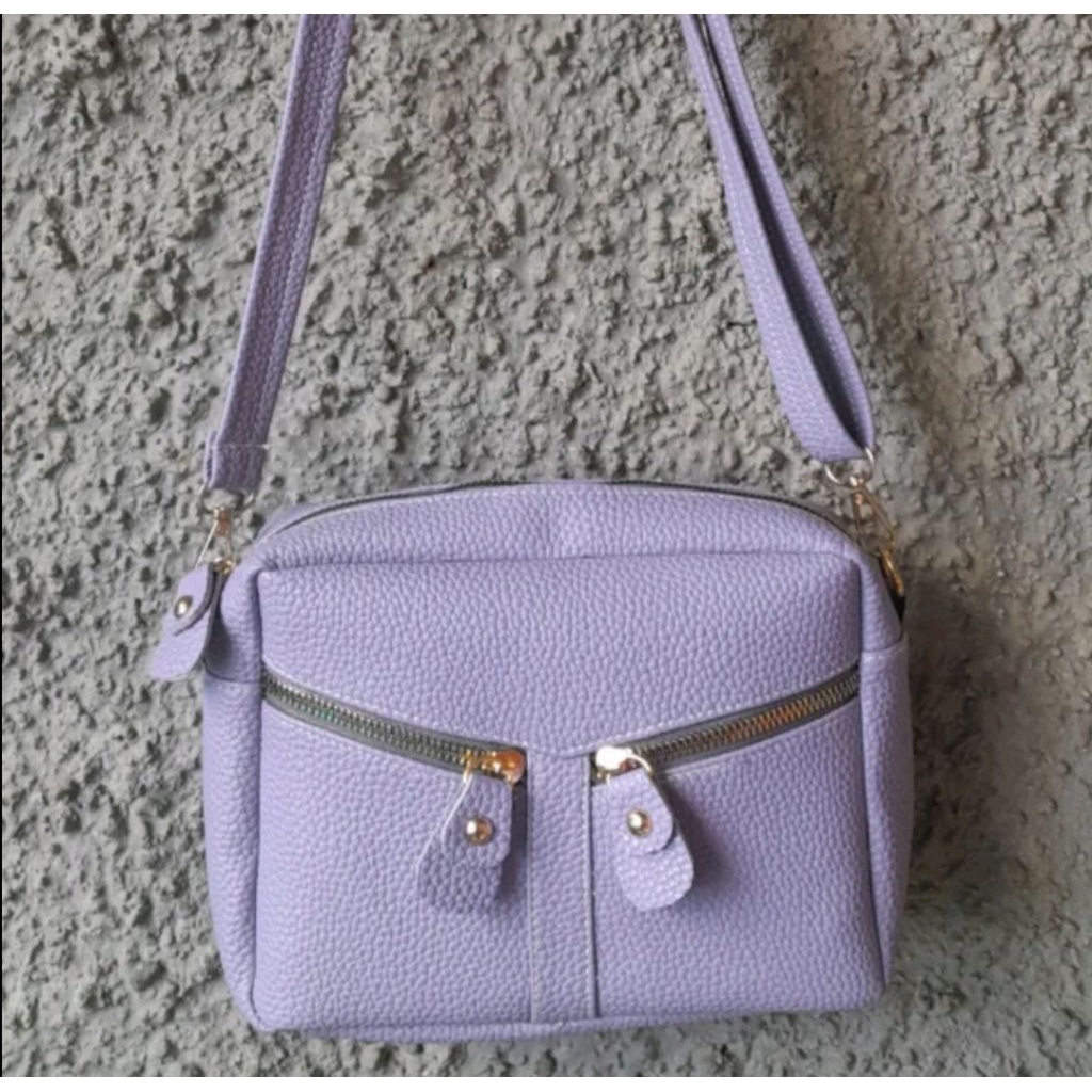 Tas Selempang Wanita Bahan Kulit Jeruk Sintetis Papirut