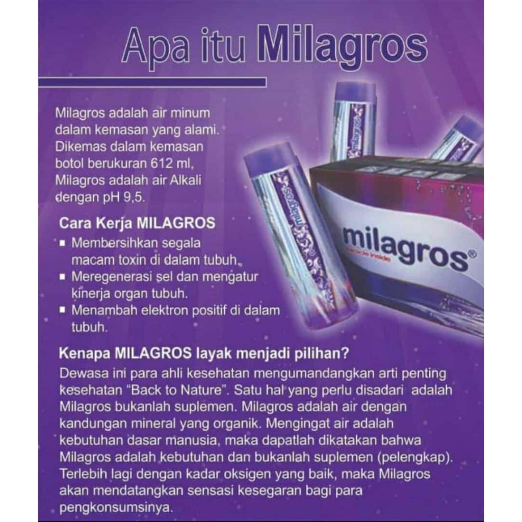 

12 BOTOL Air Alkaline Ph tinggi 612ml 1000% Original1 Dus Mila Gross