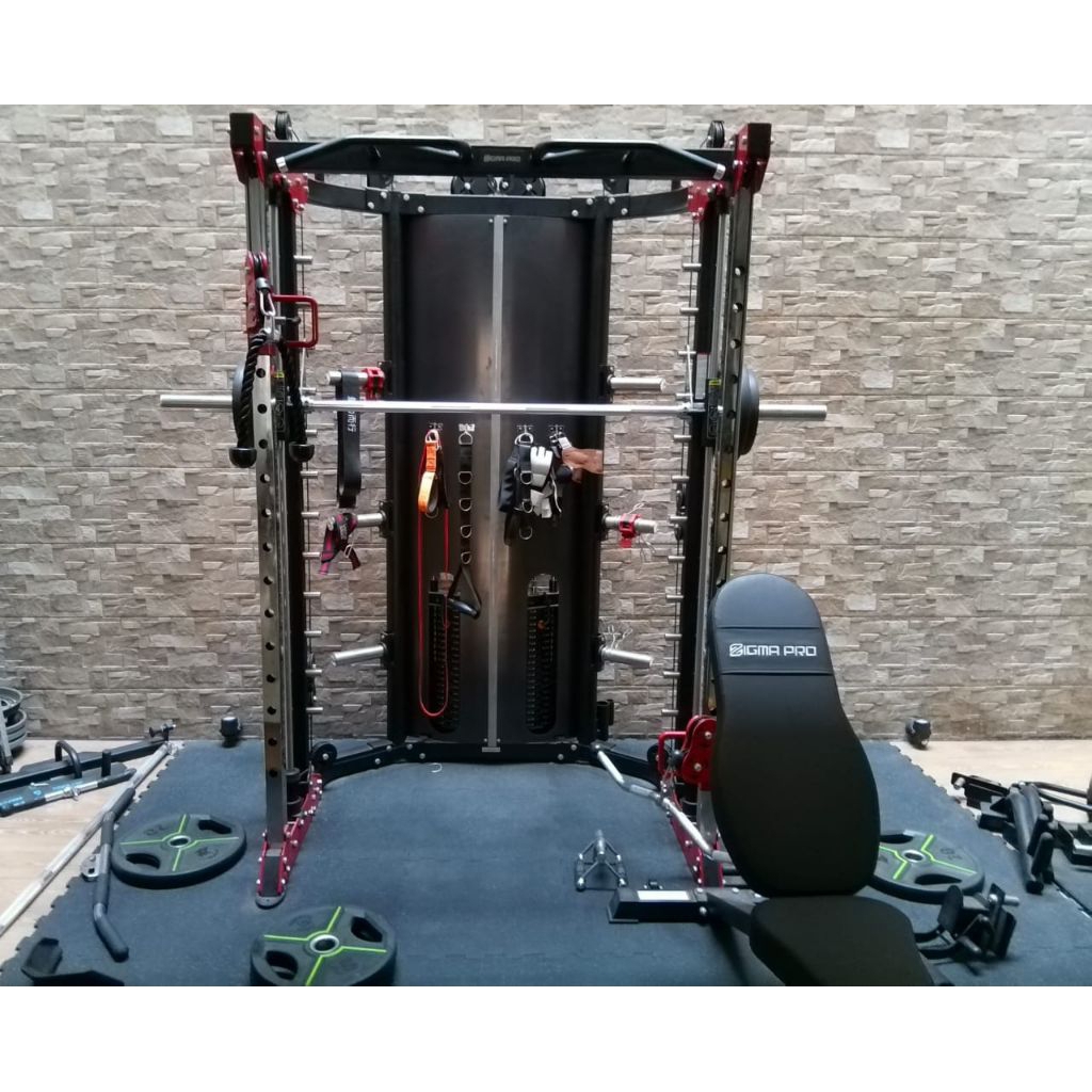 Smith Machine Multi Bench PressAdjustable HomeGym Fitness Import 3058 -Komplit Second Khusus COD