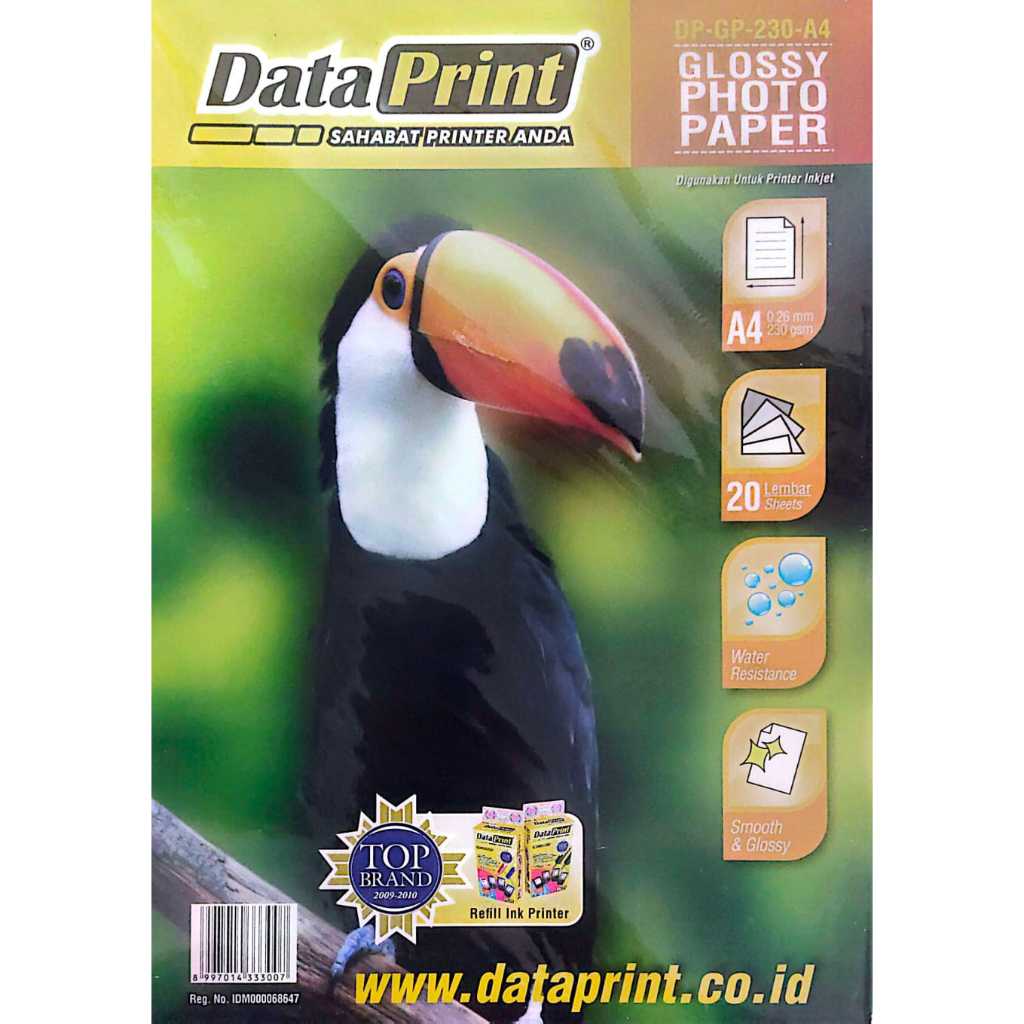 

Dataprint Kertas Foto Glossy A4 20 Lembar 230 Grams Photo Paper 230g