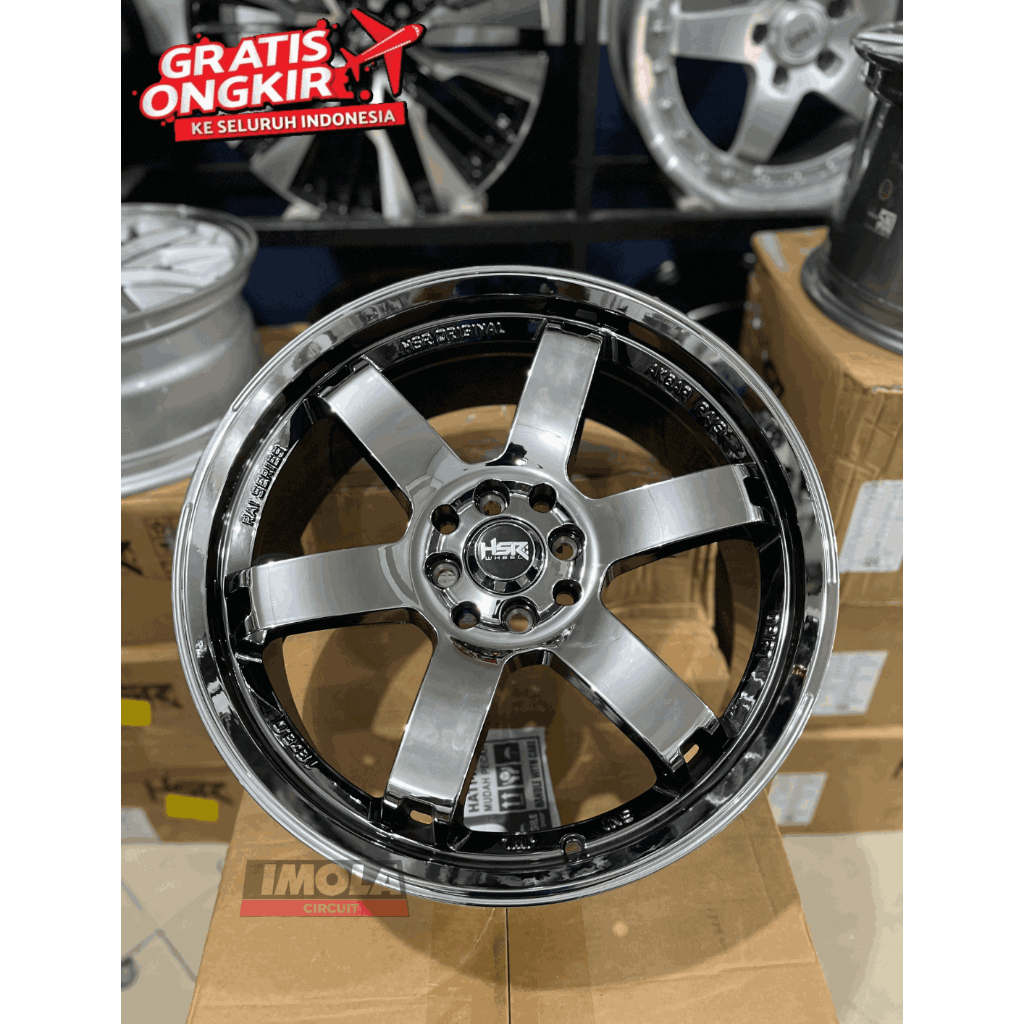 Velg Mobil Honda Jazz Rocky Raize Galant All New Yaris BLACK CHROME Ring 18 ORIGINAL HSR