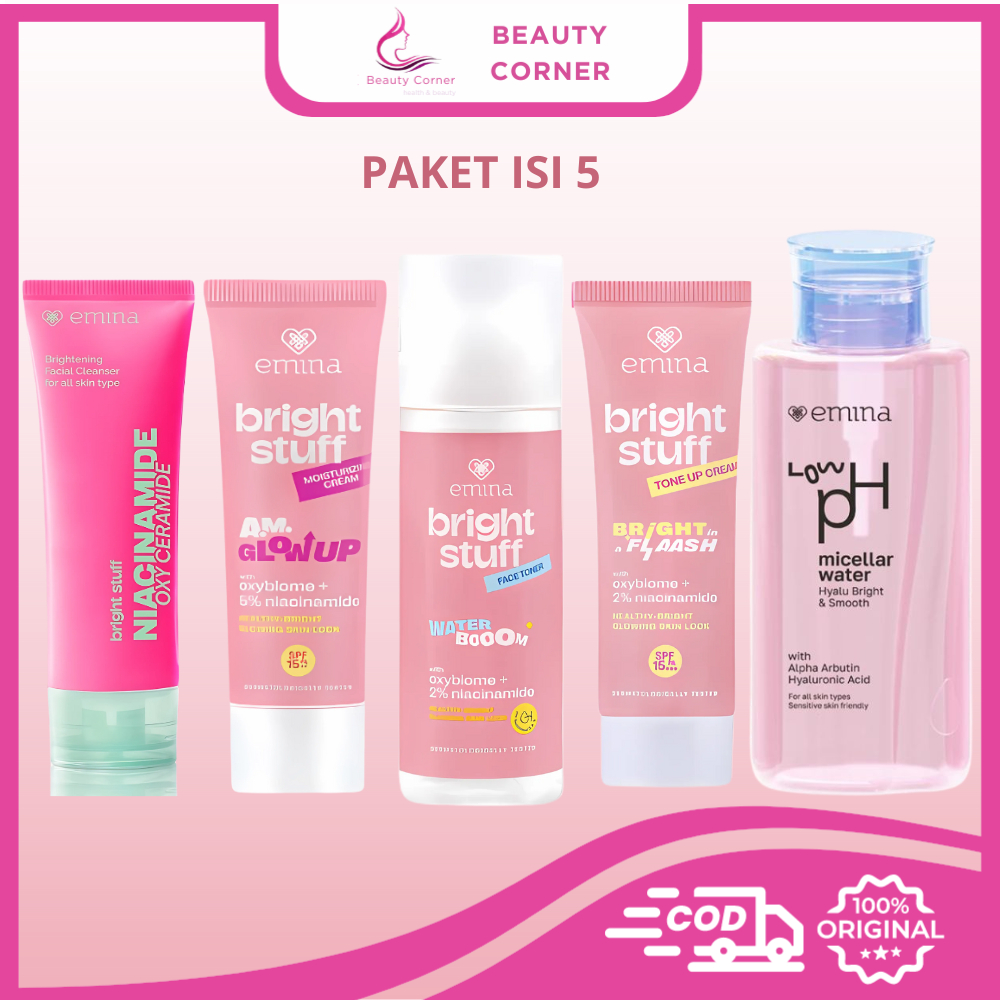 [PAKET ISI 5PCS] Emina Bright Stuff Series