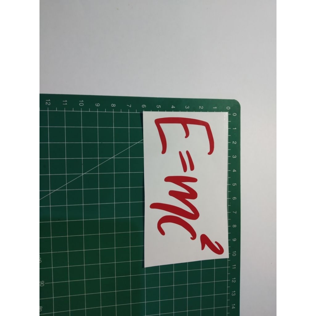 

stiker cutting e= MC kuadrat