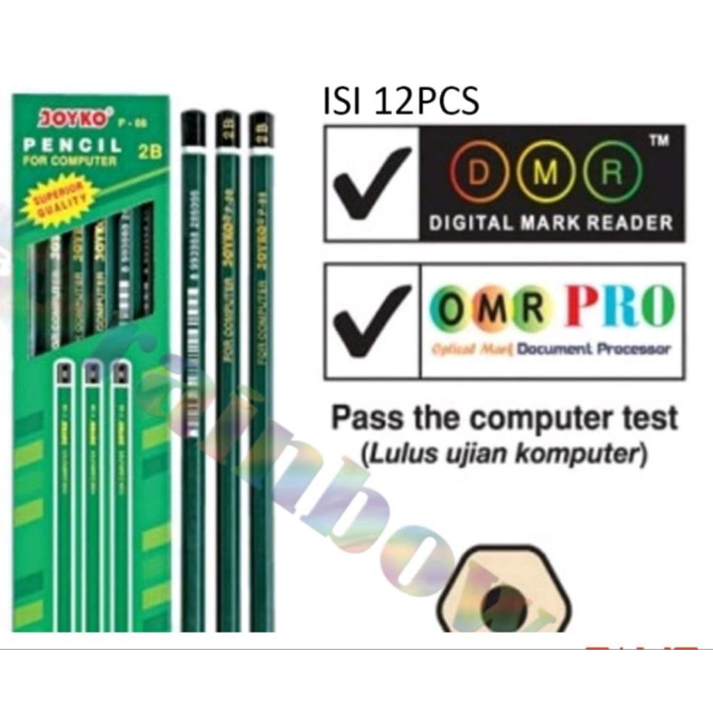 

pensil kayu 2B joyko P88 hijau isi 12 pcs
