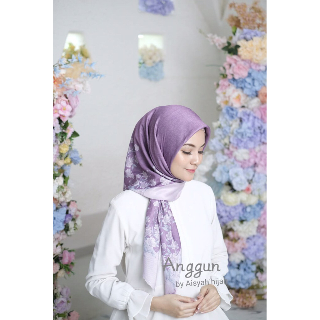[Grosir Hijab 10pcs] Hijab Segiempat Anggun Series Aisyah Jilbab Motif Premium Aisyah Jilbab Segiemp