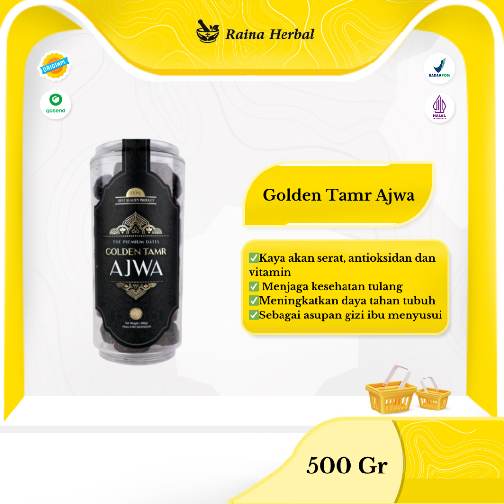 

Kurma Golden Tamr Ajwa 500gr