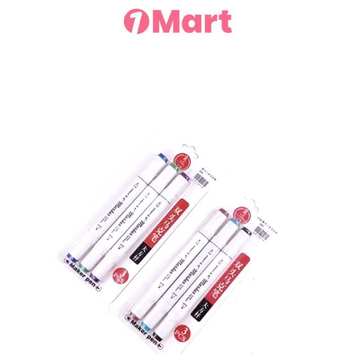 

1MART Spidol Permanen 3 Warna – Paket 3 Pcs