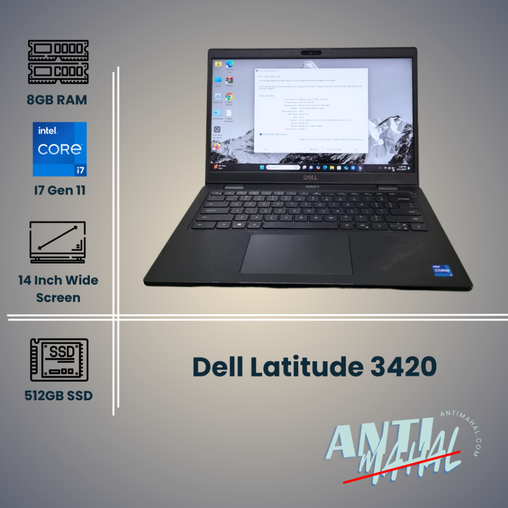 Dell Latitude 3420 | 14-inch | Core i7 gen11 | 8/512GB