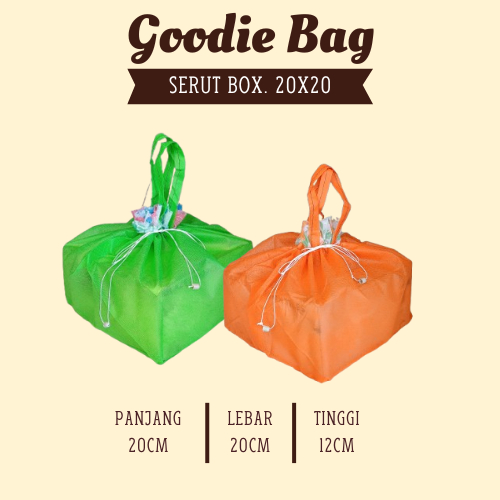 

Tas Serut / Tas Box Nasi 20 X 20 / Tas Hajatan isi 12pcs