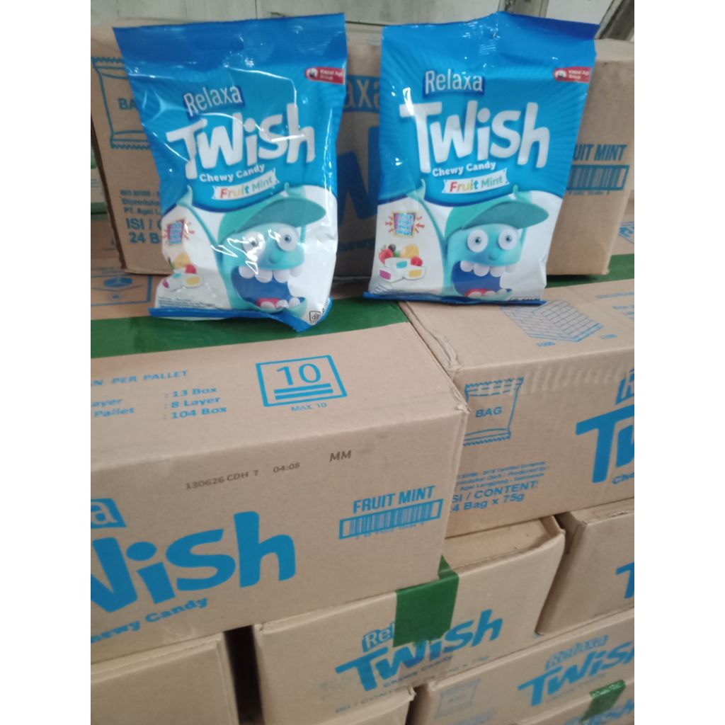 

RELAXA TWISH Chewy Candy Mix Fruits min 75gr isi 30pcs