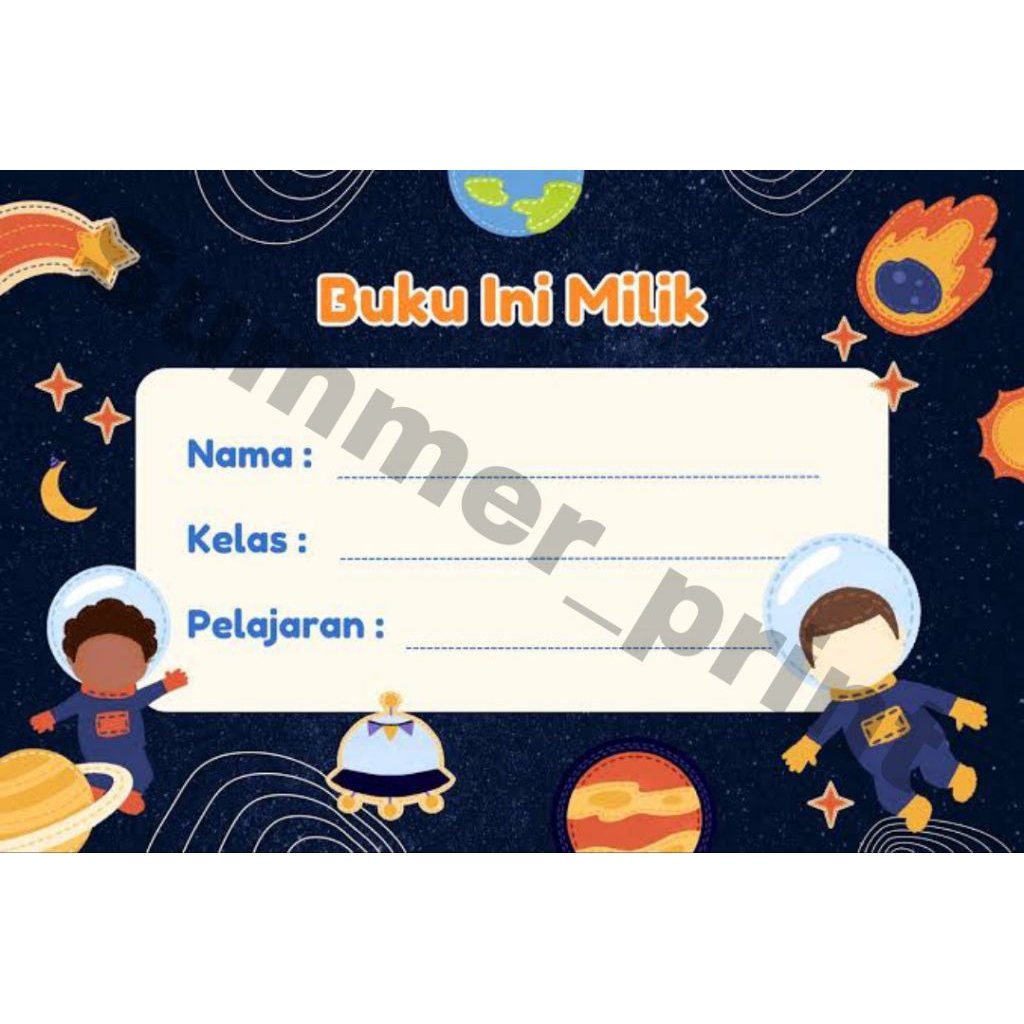 

(ISI 25 - 50 PCS) STIKER LABEL BUKU SEKOLAH MOTIF ASTRONOT / ASTRONAUT