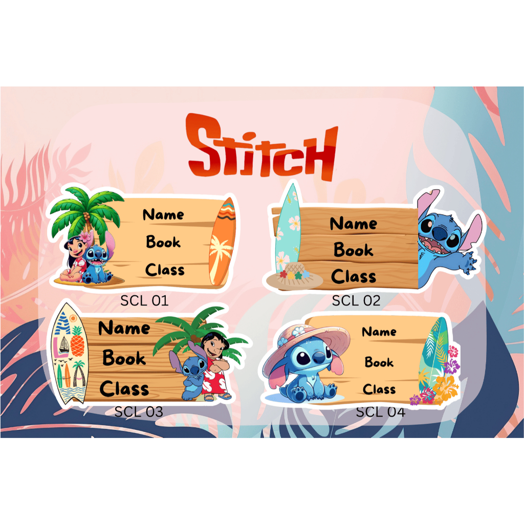 

[ ISI 20 PCS ] STITCH - STICKER LABEL BUKU ANAK