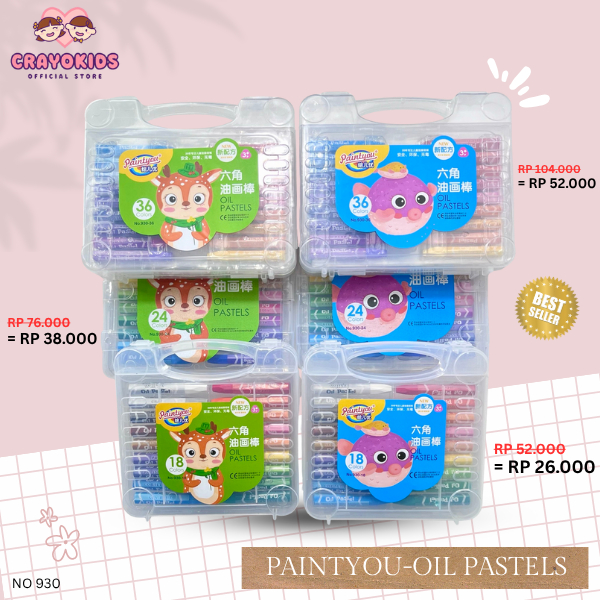 

CRAYOKIDS PAINTYOU OIL PASTELS – Krayon Anak Ramah Lingkungan