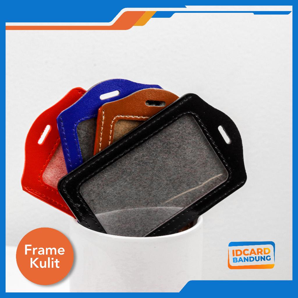 

FRAME Casing Tempat ID Card Holder KULIT Imitasi Portrait