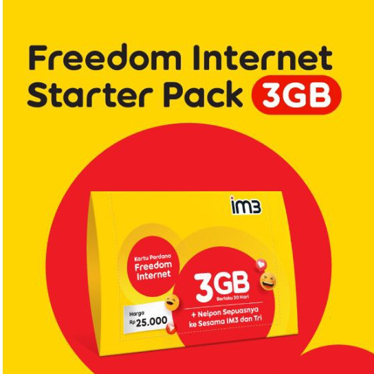 Perdana Indosat freedom internet 3GB