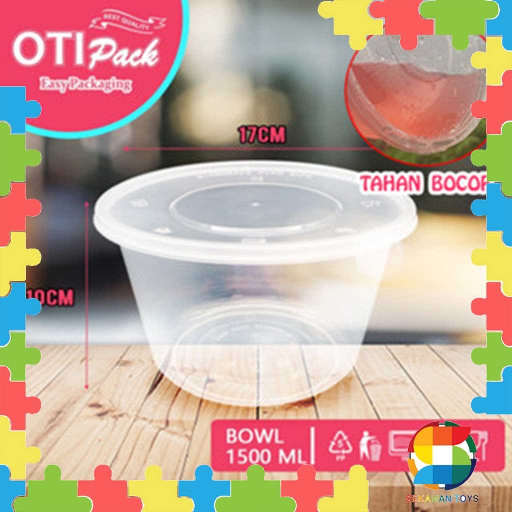 Thinwall Otipack Bowl 1500ML/ Thinwall Bulat/Mangkok OTB1500 Isi 25PC