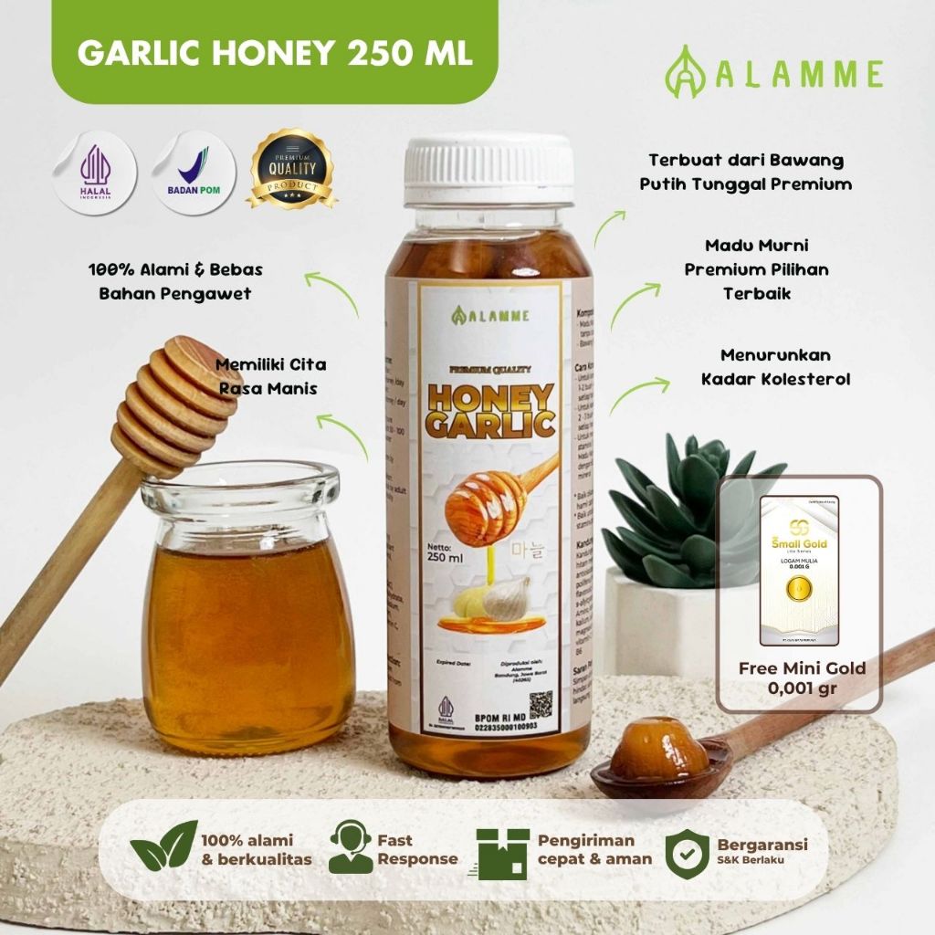 

Alamme Garlic Honey Madu Bawang Putih Tunggal Premium Alamme 250ml