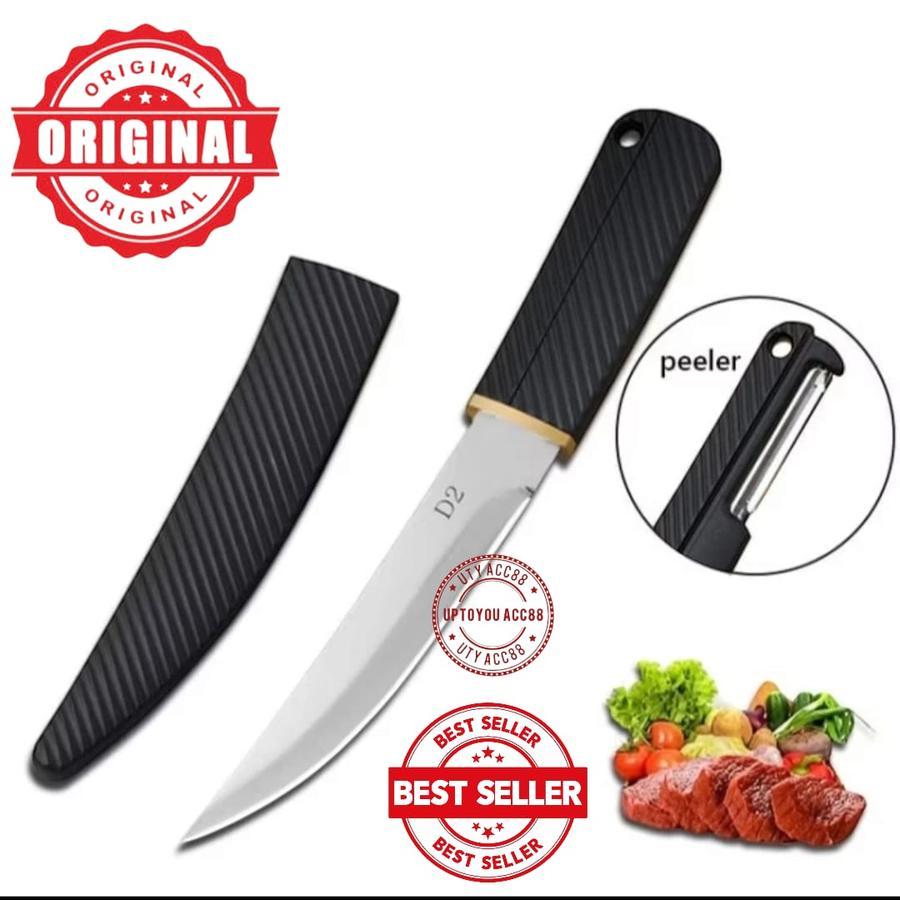PISAU JEPANG PISAU DAPUR PISAU BUAH PISAU DAGING D2 2IN 1 PEELER BUAH BERKUALITAS - D2 PEELER