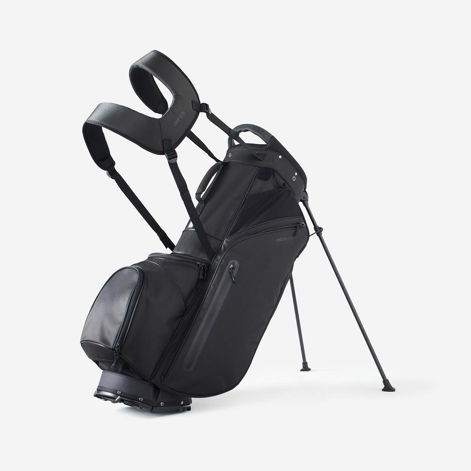 Decathlon INESIS Tas Stand Bag Golf Ringan Hitam - 8798843