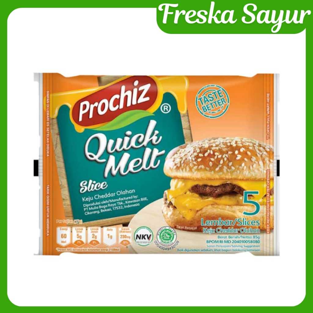 

Prochiz Quick Melt Keju Cheddar Olahan Slice 5s