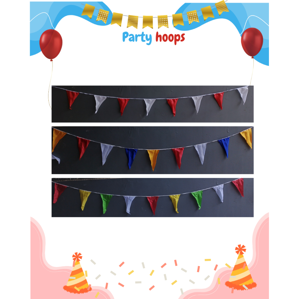 Bendera segitiga merah putih / bendera kain merah putih / bendera segitiga kain 5 Meter