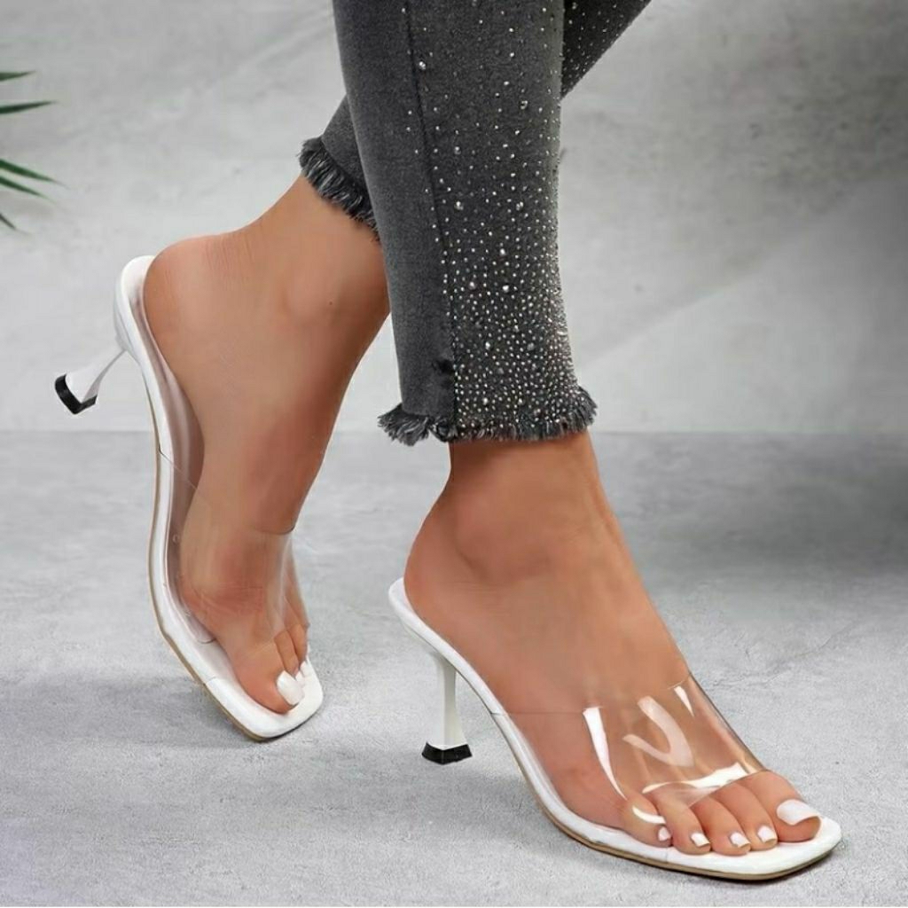 MhStory-76 high heels MK08-3 Meka Bening Transparan tinggi 6cm big size 40-42
